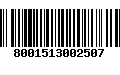 Código de Barras 8001513002507