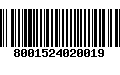 Código de Barras 8001524020019