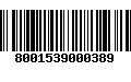 Código de Barras 8001539000389