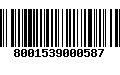 Código de Barras 8001539000587