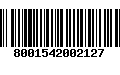 Código de Barras 8001542002127