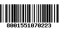 Código de Barras 8001551070223