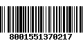 Código de Barras 8001551370217