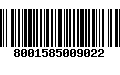 Código de Barras 8001585009022