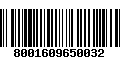 Código de Barras 8001609650032