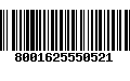 Código de Barras 8001625550521