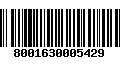 Código de Barras 8001630005429