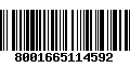 Código de Barras 8001665114592