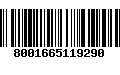 Código de Barras 8001665119290