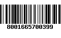 Código de Barras 8001665700399