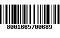 Código de Barras 8001665700689