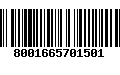 Código de Barras 8001665701501