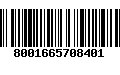 Código de Barras 8001665708401