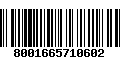 Código de Barras 8001665710602