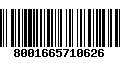 Código de Barras 8001665710626