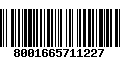 Código de Barras 8001665711227