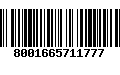 Código de Barras 8001665711777