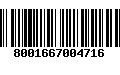 Código de Barras 8001667004716