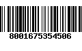 Código de Barras 8001675354506