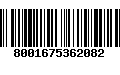 Código de Barras 8001675362082