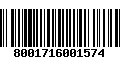 Código de Barras 8001716001574