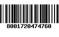 Código de Barras 8001720474760