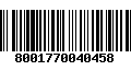 Código de Barras 8001770040458