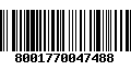 Código de Barras 8001770047488