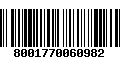 Código de Barras 8001770060982