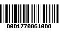 Código de Barras 8001770061088