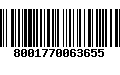 Código de Barras 8001770063655