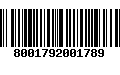 Código de Barras 8001792001789