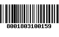 Código de Barras 8001803100159