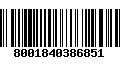 Código de Barras 8001840386851