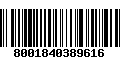 Código de Barras 8001840389616