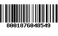 Código de Barras 8001876048549