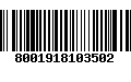 Código de Barras 8001918103502