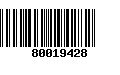 Código de Barras 80019428