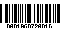 Código de Barras 8001960720016