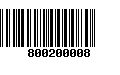 Código de Barras 800200008