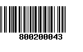 Código de Barras 800200043