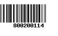 Código de Barras 800200114