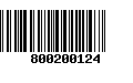 Código de Barras 800200124