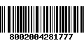 Código de Barras 8002004281777