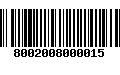 Código de Barras 8002008000015