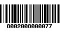 Código de Barras 8002008000077