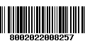 Código de Barras 8002022008257