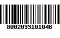 Código de Barras 8002033101046