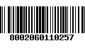 Código de Barras 8002060110257