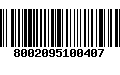 Código de Barras 8002095100407